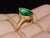 Gia Certified 5.25ct Natural Emerald Sculptural Bezel Solid 18k Gold Ring, Size 5.25 For Sale - Image 12 of 16