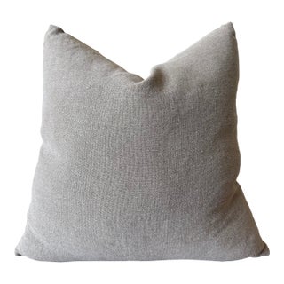 100% Stone Washed Linen Pillow - Pecan For Sale