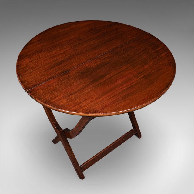 Brown Antique Garden Party Serving Table, English, Folding, Lounge, Veranda, Victorian For Sale - Image 8 of 10