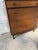 Mid Century Modern Walnut Highboy Dresser With Sculptural Brass Ring Pulls For Sale In New York - Image 6 of 12