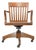 Antique Solid Oak Swivel Office Chair For Sale