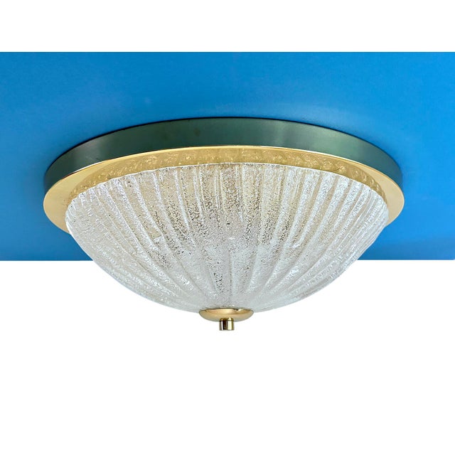 Large Vintage Glass Hanging Light from Schröder, 1960s For Sale - Image 4 of 16