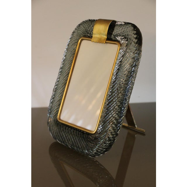 Smoked Grey Murano Glass Photo Frame, 2000s For Sale - Image 11 of 17