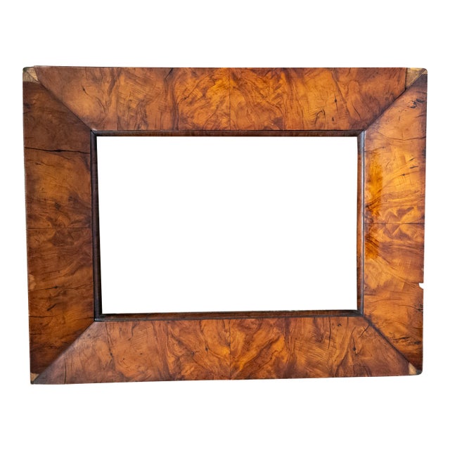 18th Century European Burlwood Walnut Painting Picture Frame For Sale