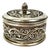 Vintage Silver Plate Brass Jewelry Box, 1950s For Sale