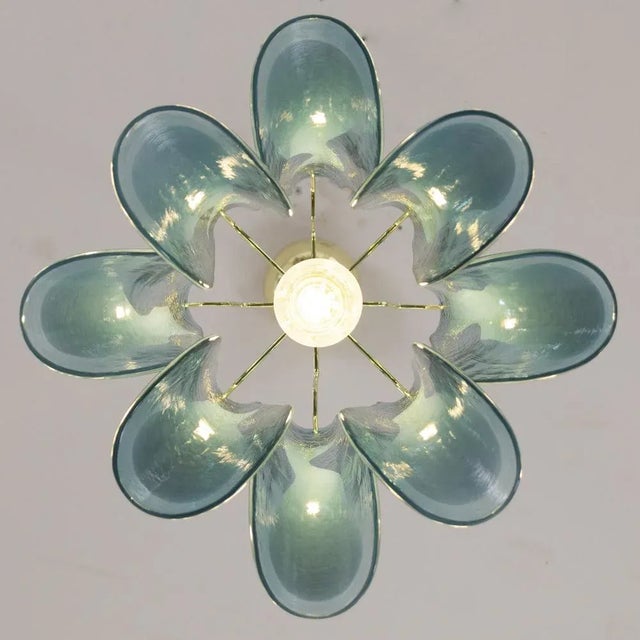 Petal Suspension Lamp in Murano Glass Color and White Color, 1990s For Sale - Image 10 of 12