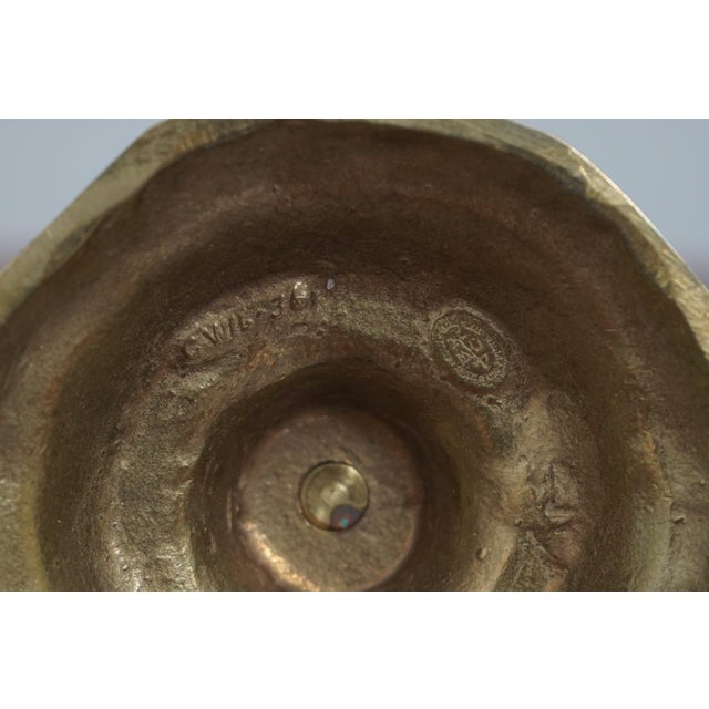 Brass Pair Virginia Metalcrafters Colonial Williamsburg Brass Candlesticks For Sale - Image 8 of 8