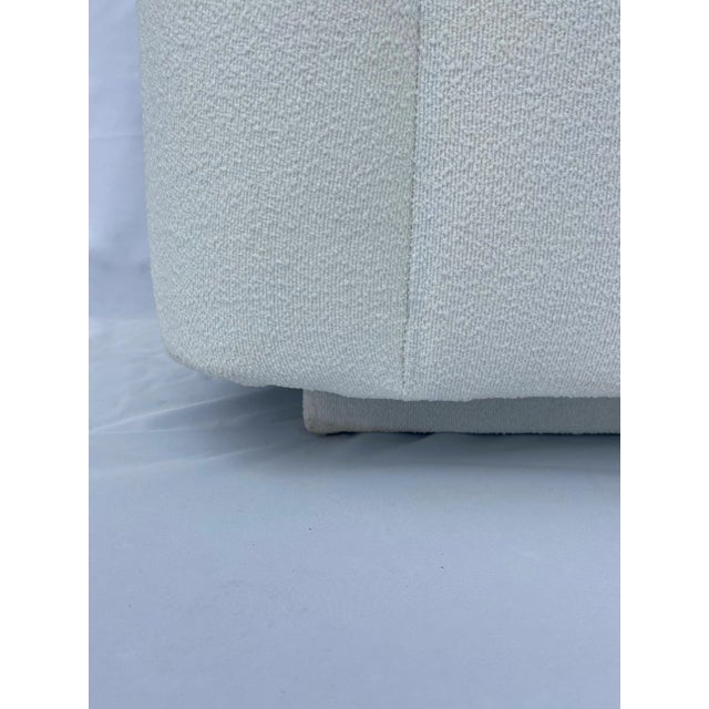 Reupholstered Vintage White Sofa For Sale - Image 9 of 13