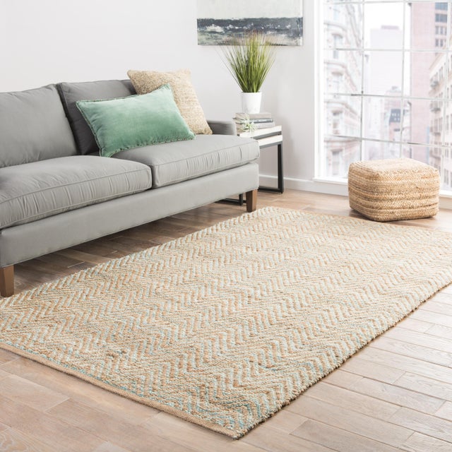 Jaipur Living Reap Natural Chevron Tan Green Area Rug 9 X12 Chairish