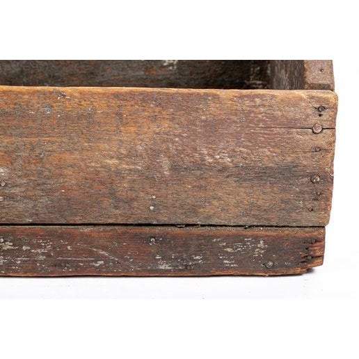Brown Vintage Wood Toolbox For Sale - Image 8 of 10