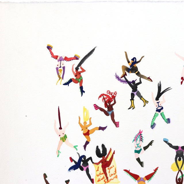 I Know What You Did Last Summer - Original Contemporary Figurative Watercolor on Paper For Sale - Image 4 of 6
