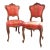 1950s French Louis XV Style Walnut Side Chairs - Pair For Sale
