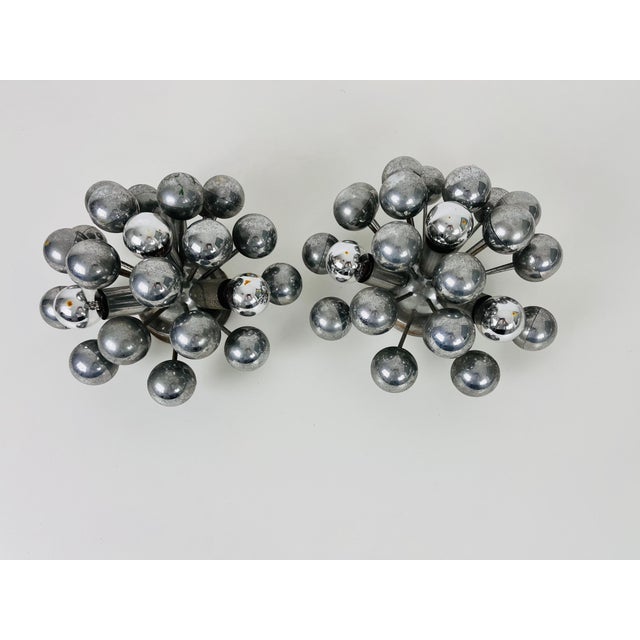 1970s Space Age Chrome Flush Mounts by Cosack Leuchten, 1970s, Germany - A Pair For Sale - Image 5 of 13