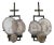 Pair of Cut Agate Wall Sconces With Rectangular Fabric Shades For Sale