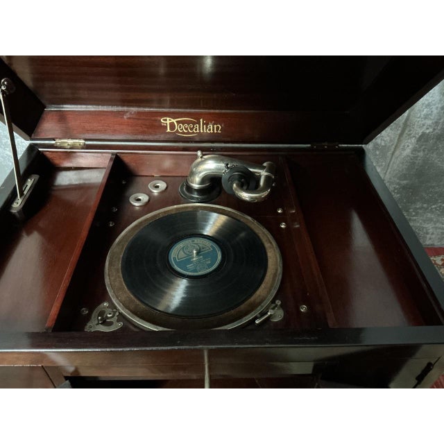 Antique Gramophone in Mahogany, 1920s For Sale - Image 9 of 9