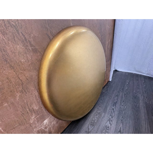 Restoration Hardware Rh Restoration Hardware Nuvola Round Mirror 48" Diameter | Polished Metal | Lightly Antiqued Mirror Finish For Sale - Image 4 of 18