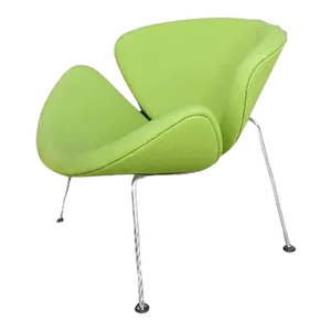 1990s Vintage Authentic Pierre Paulin "Green" Orange Slice Lounge Chair