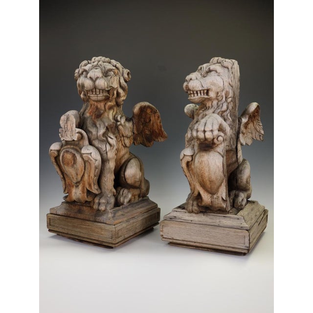 19th Century Neo-Renaissance French Heraldic Lion Sculptures, 1870s, Set of 2 For Sale - Image 13 of 18