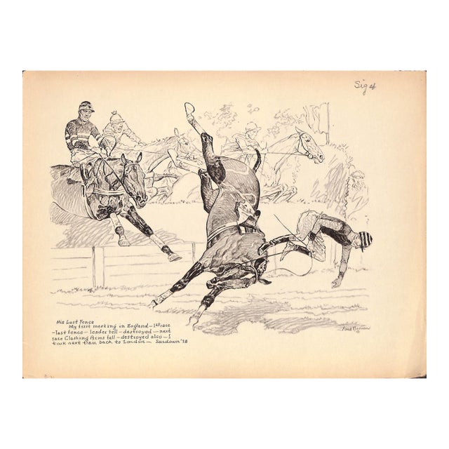 His Last Fence Sandown 1928 For Sale