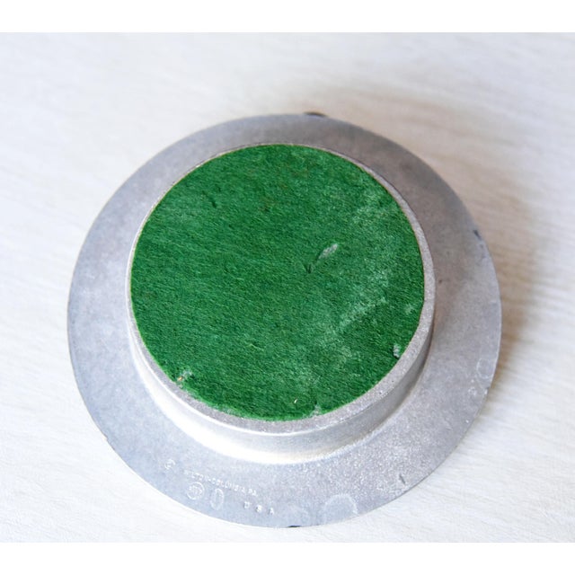 American 1960s Wilton Armetale Wine Bottle Coaster For Sale - Image 3 of 3