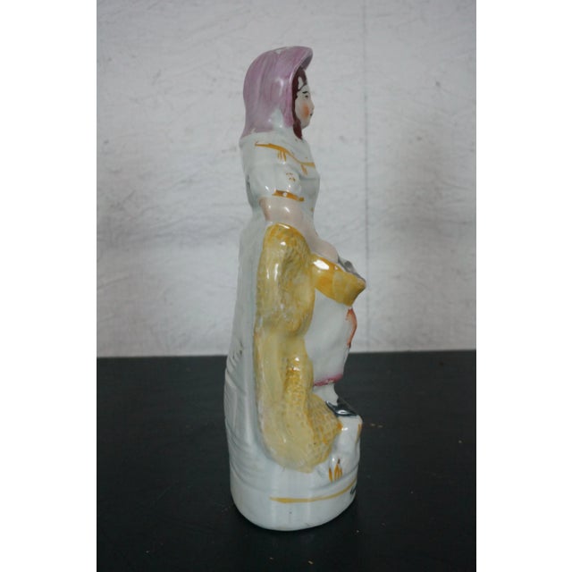 19th Century Antique 19th Century English Staffordshire Flatback Fishwife Fishmonger Figurine For Sale - Image 5 of 13