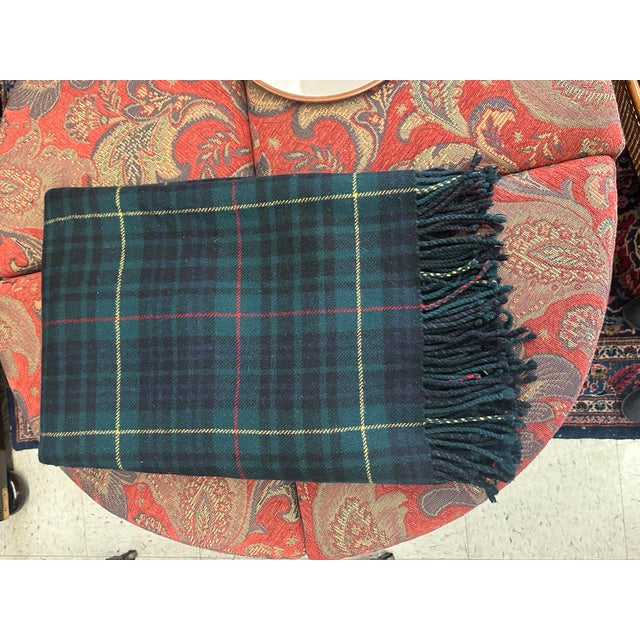 Vintage Ralph Lauren Wool Tartan Throw For Sale - Image 11 of 11