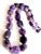Modern Large Amethyst Statement Necklace | Oversized Purple Gemstone Beads | Knotted Silk Cord | 304 Stainless Steel Clasp For Sale - Image 3 of 11