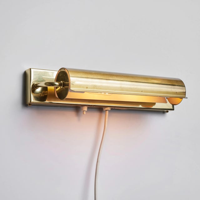Brass Large 1960s Brass Rotating Wall Lamp in the Style of Charlotte Perriand For Sale - Image 8 of 13