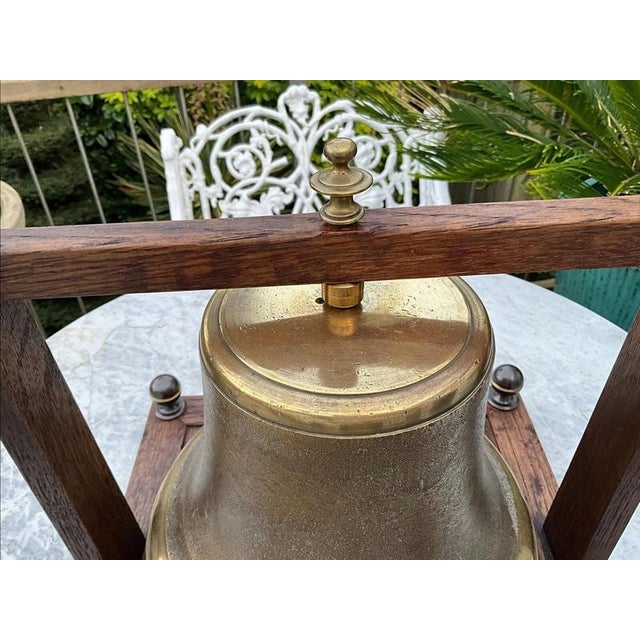 19th Century Large Antique Bronze Bell, College, Ship or Servants Bell, 1880 For Sale - Image 5 of 12