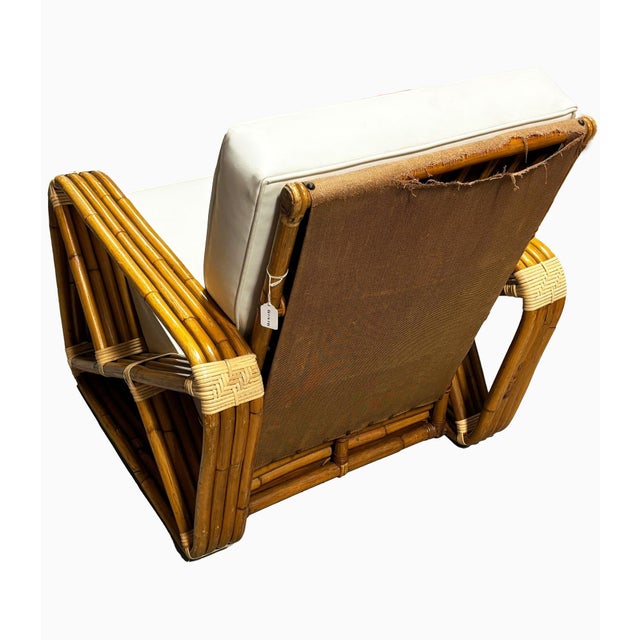 1930s 1930s Paul T. Frankl 4-Strand Square Pretzel Square-Back Lounge Chair Restored For Sale - Image 5 of 7