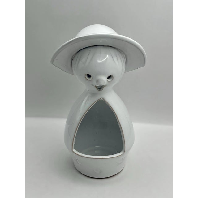 Ceramic Vintage Ceramic Figurine Candle Holder For Sale - Image 7 of 8