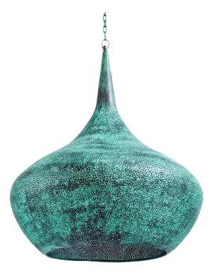 Copper Rain Drop Pendant Light Small