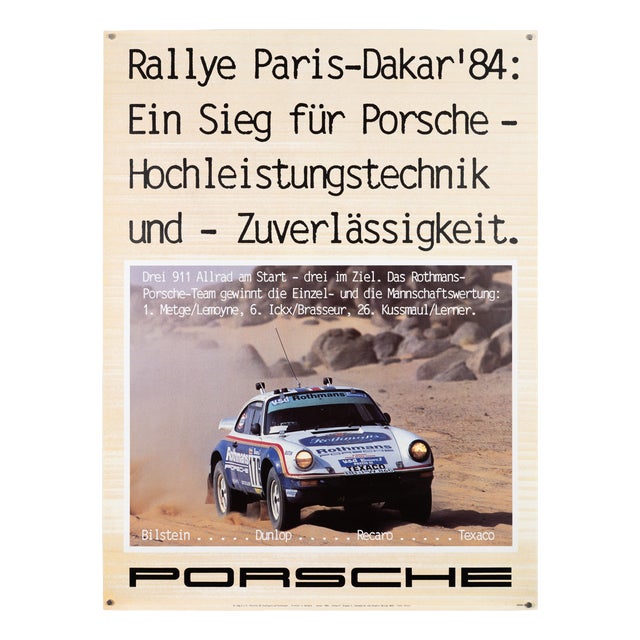 Original Porsche Poster by Gruppe C For Sale