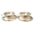 Vintage Lenox Ming P-16 Bird and Floral Footed Teacups and Saucers Set of 2 - 4 pcs For Sale In Los Angeles - Image 6 of 16