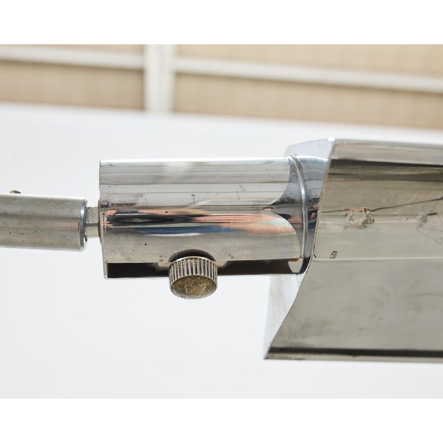 Chrome Mid 20th Century Koch & Lowy Omi Chromed Steel Adjustable Pharmacy Floor Lamp For Sale - Image 8 of 18