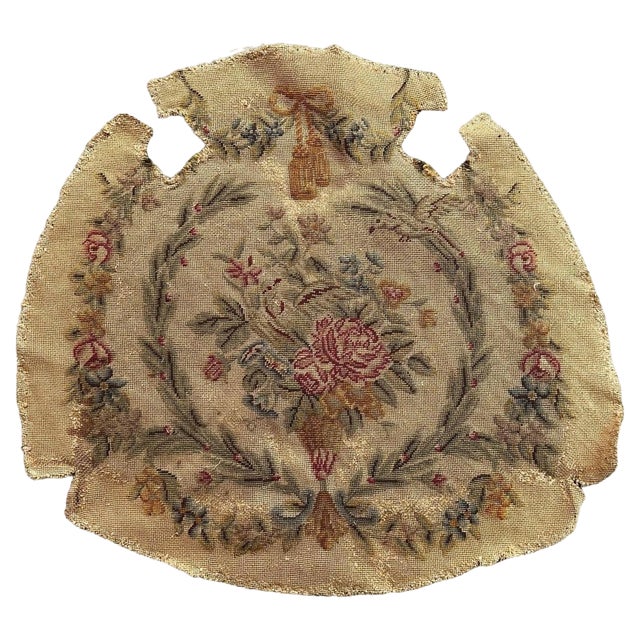 French Needlepoint Chair Cover Tapestry from Bobyrug, 1890s For Sale