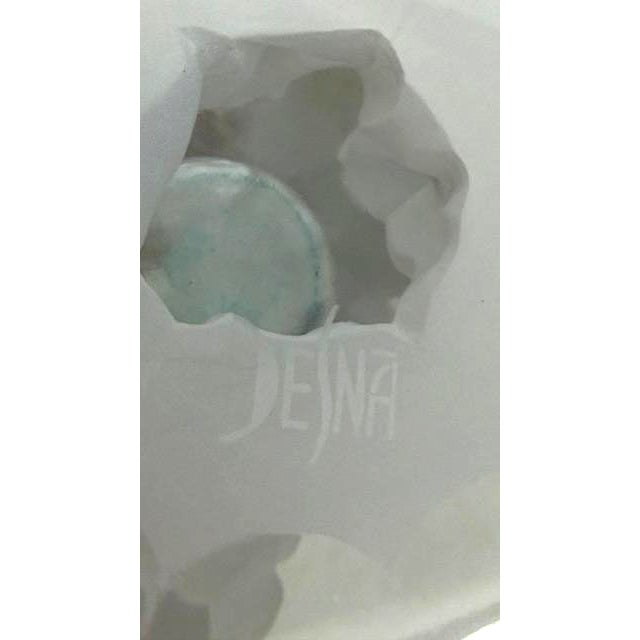 Bohemia Desna Art Nouveau Style Frosted Crystal Sculptural 3 Nymphs Vase 4532b For Sale - Image 12 of 14