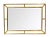 Mid Century Modern Brass Faux Bamboo Wall Mirror made in Italy late 70s. Can be hung horizontal. Light Foxing to Mirror...