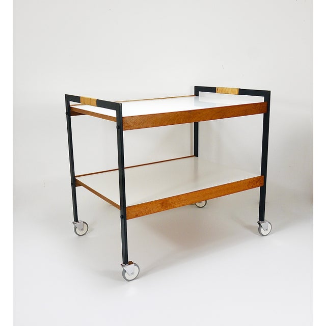 Vintage Austrian Bar Cart Drinks Trolley by Carl Auböck, 1960s For Sale - Image 13 of 18
