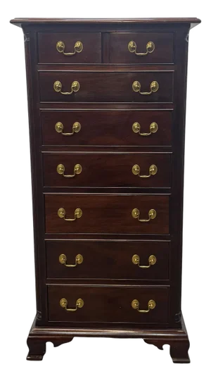 Vintage Stickley Traditional Chippendale Style Solid Mahogany Lingerie Chest of Drawers