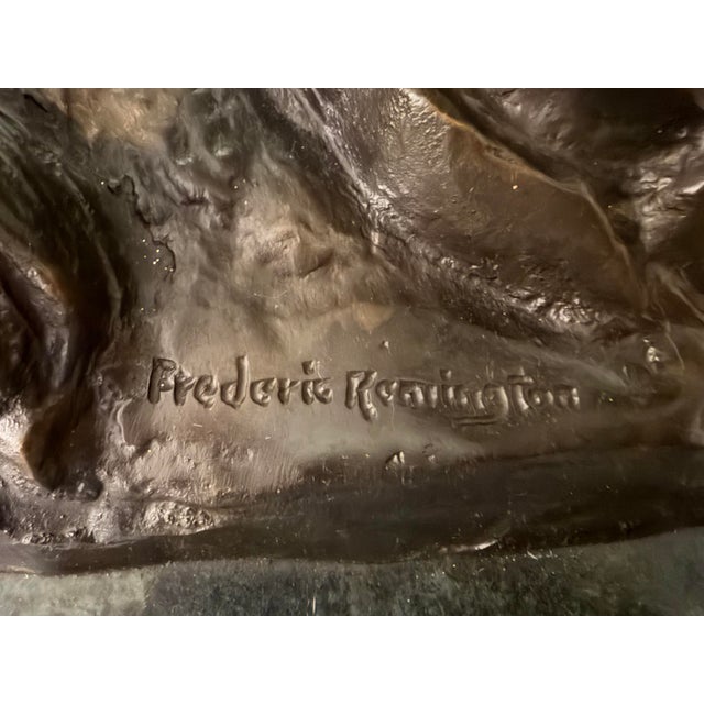 1970s 1970s Bronze ‘Buffalo Hunt’ by Frederic Remington For Sale - Image 5 of 6