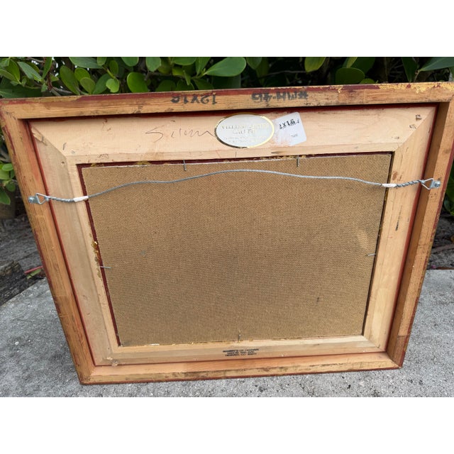 Jeanette Le Grue California Coastal Impressionist Oil Painting in Gilt Frame For Sale - Image 9 of 11
