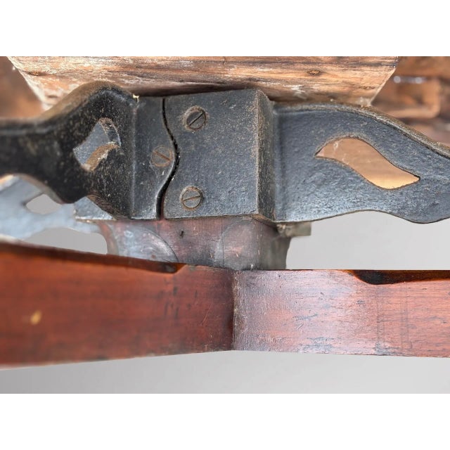 Wood Antique Revolving Bookcase in Walnut, 1860 For Sale - Image 7 of 10