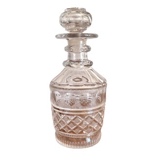 Antique Edwardian Cut Glass Decanter, 1900 For Sale