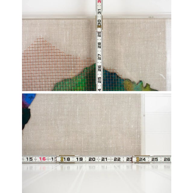 1987 Perry Ingli Abstract Mixed-Media Paintings "Early Spring" & "Summer to Autumn" – a Pair For Sale - Image 11 of 13