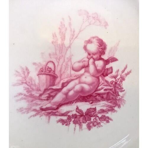 19th Century Set of 6 Antique Minton Cherub Plates For Sale - Image 5 of 13
