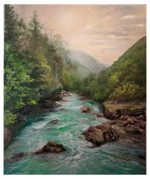 Elena Mardashova, River, Oil Painting, 2023