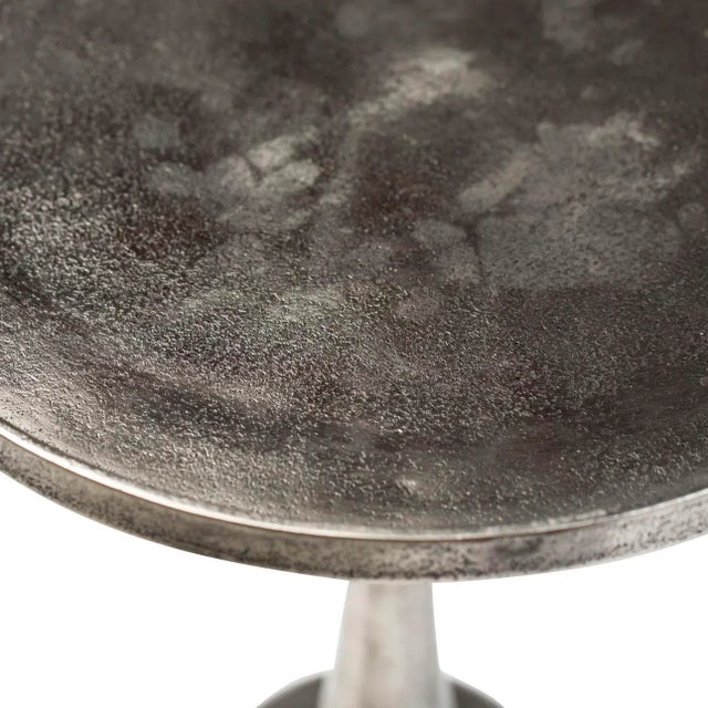 Modern Nickel Side Table For Sale - Image 4 of 5