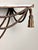 Italian Rope and Tassel Gilt Iron Wall Mount Console Table, Marble Top, 1960s For Sale - Image 9 of 12