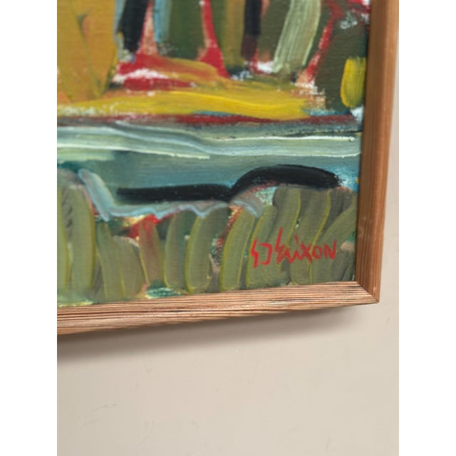 Unknown, Behind the Trees, 1950s, Oil on Canvas, Framed For Sale - Image 6 of 18